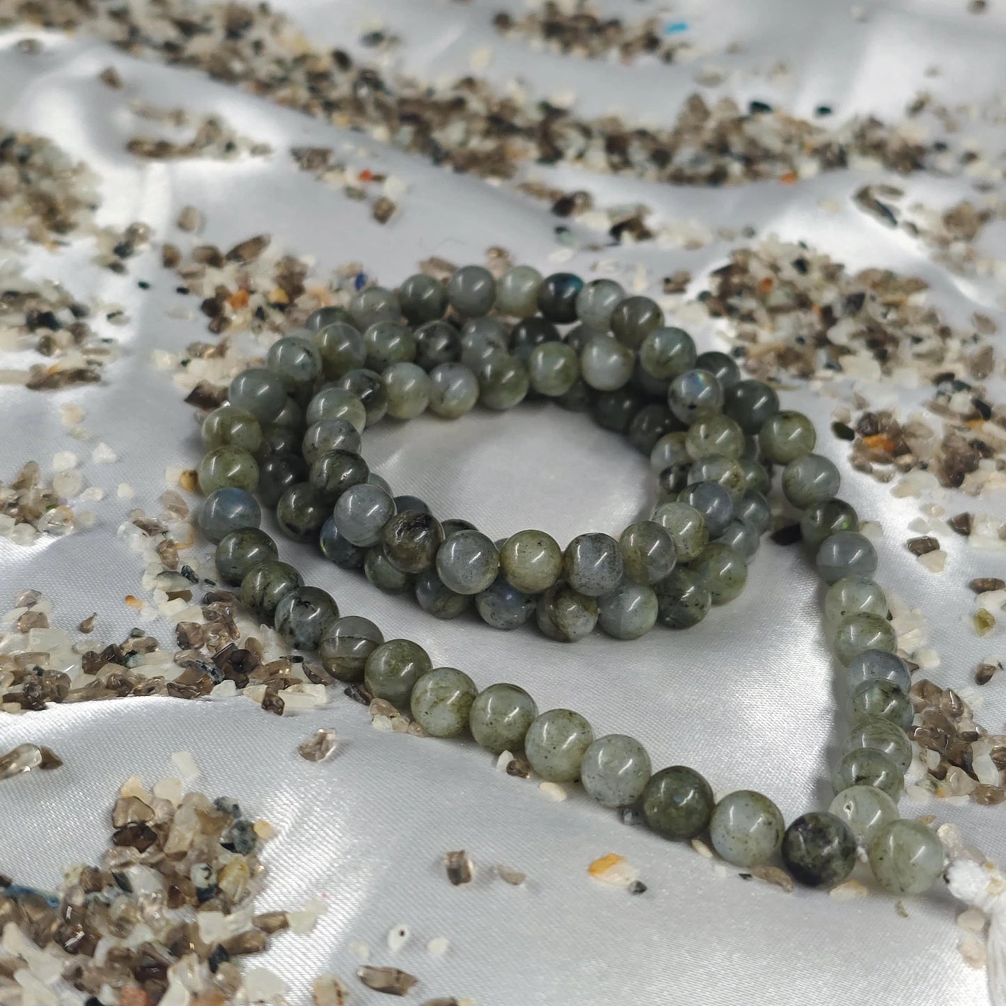 Spectrolite Japa Mala – Awaken Intuition & Embrace Inner Light