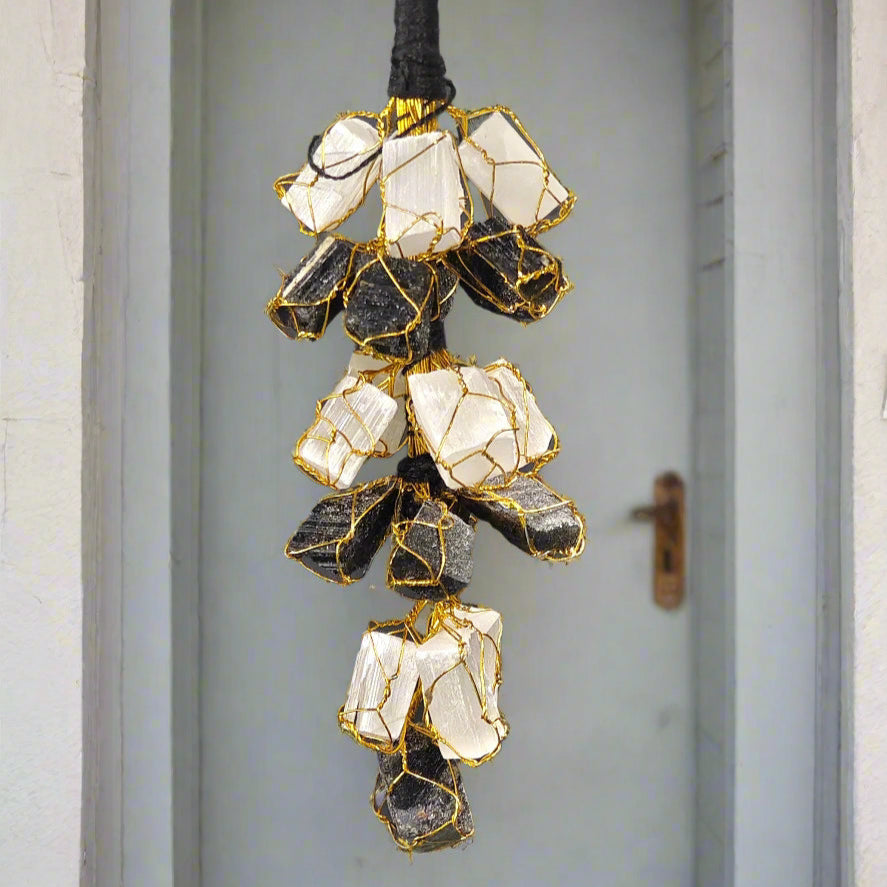 Black Tourmaline + Selenite Hanger – The Ultimate Energy Shield