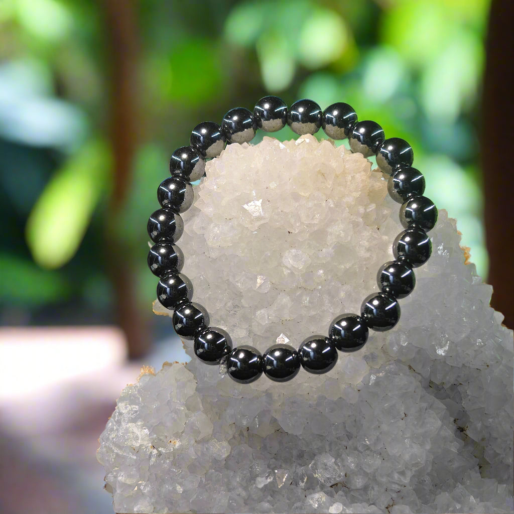 Natural Hematite Grounding Bracelet – Strength & Stability