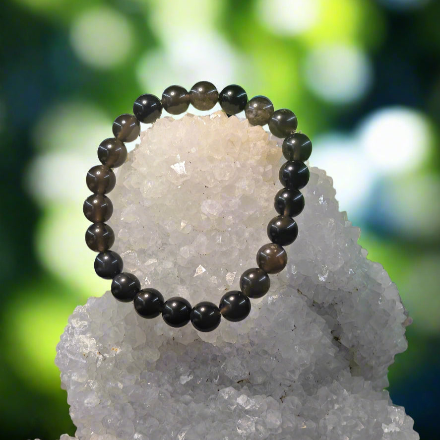 Natural Smoky Quartz Grounding Bracelet – Stabilizes emotions